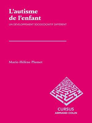 cover image of L'autisme de l'enfant